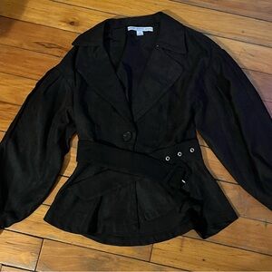 HYFVE Black Women's Blazer with Belted Waist